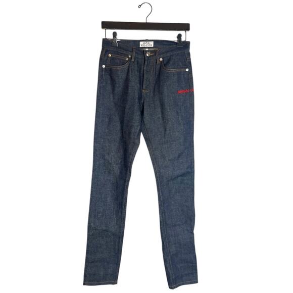 A.P.C. X Kid Cudi Petit Standard Denim Selvedge Sz 26 Jeans rigid indigo - Picture 1 of 8